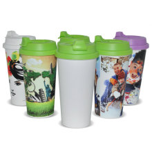 Wholesale plastic sublimation travel mugs printing sublimation cup